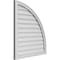 Ekena Millwork Quarter Round Top Right Surface Mount PVC Gable Vent w/ 2"W x 2"P Brickmould Sill Frame, 30"W x 34"H GVPQR30X3403SN - alternate 5